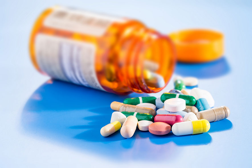 spilled bottle of pills